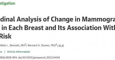 乳腺密度的变化率与随后患乳腺癌的风险相关