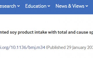 BMJ：发酵豆制品有益健康！降低心血管发病率